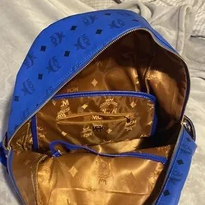 MCM | Bags | Brand New Lightly Used Mcm Blue Backpack | Poshmark display picture 3